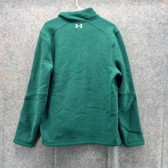 Under Armour Sweater Men Extra Large Adult Green Loose Coldgear Jacket UA Vtg - Picture 2 of 12
